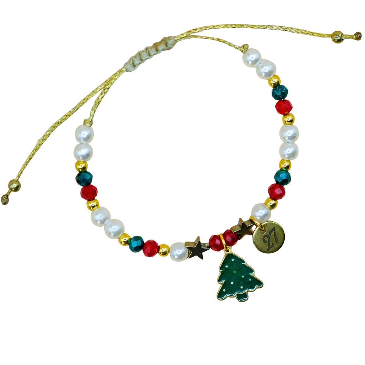 Christmas tree charm bracelet