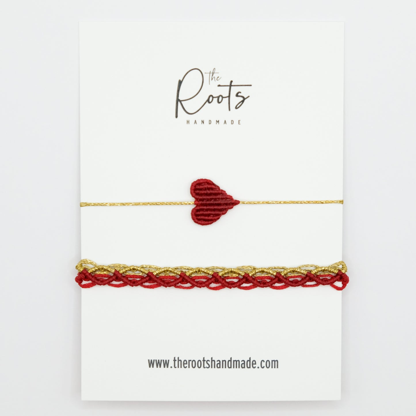 Love macrame set red