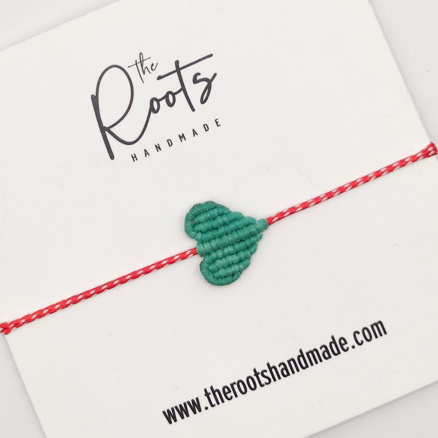 Macrame heart march bracelet