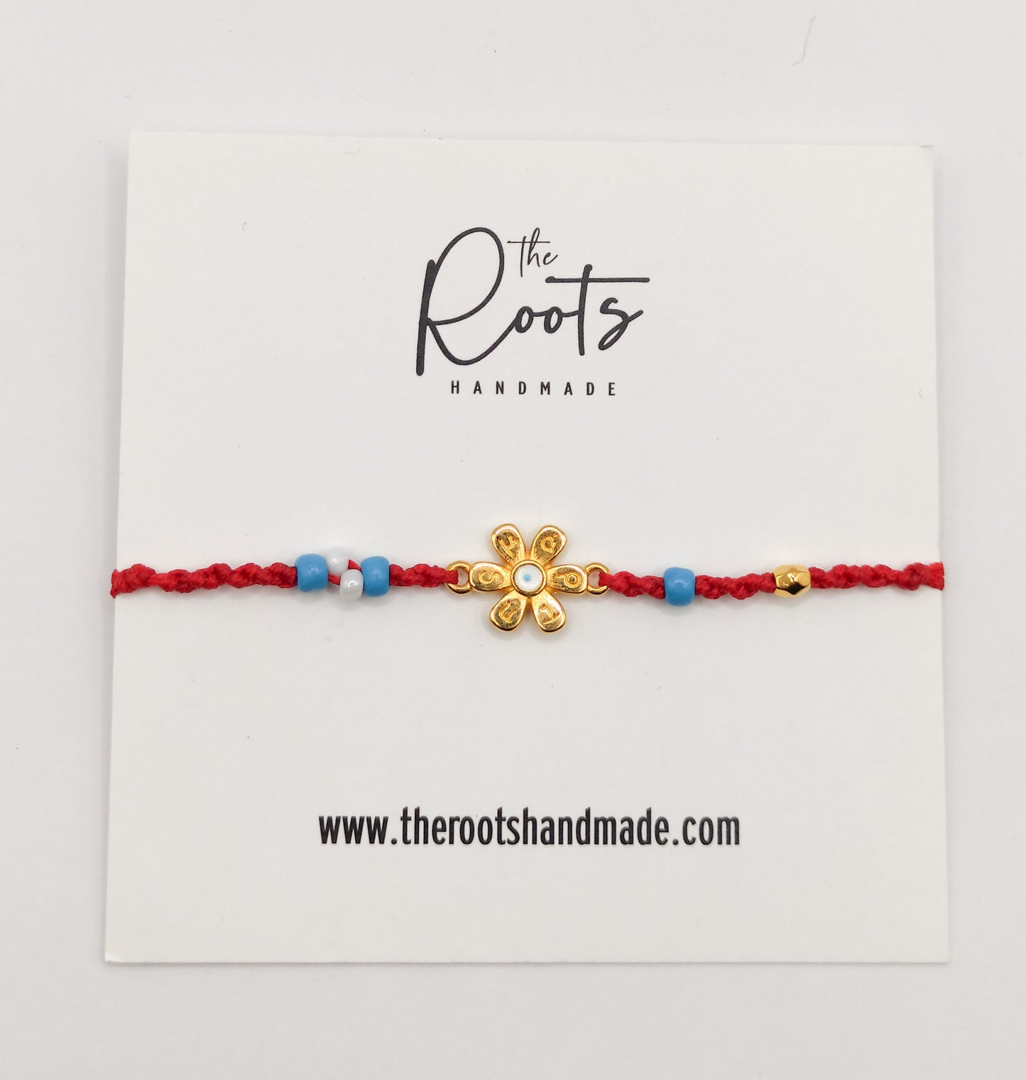 Macrame flower March bracelet