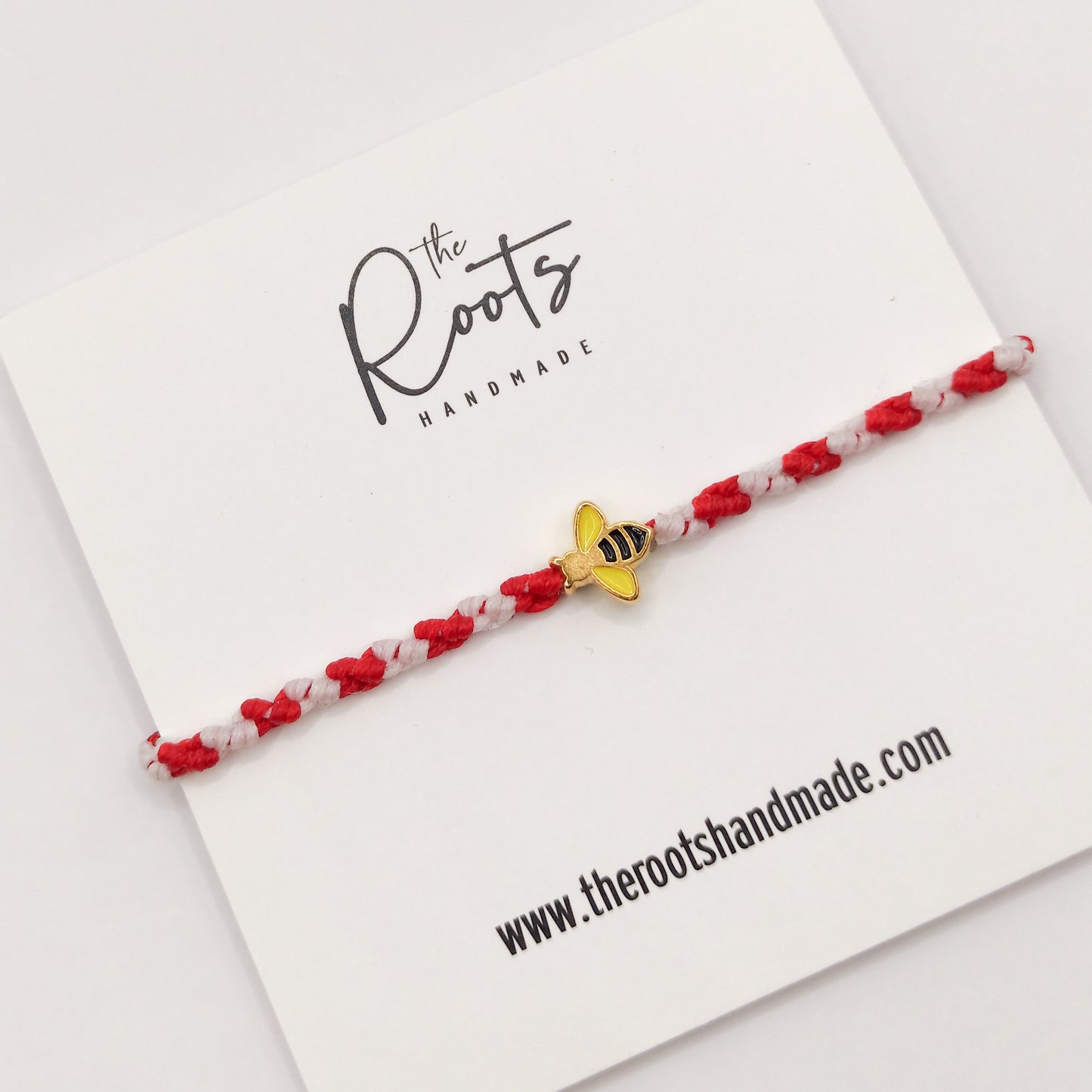 Macrame bee march bracelet