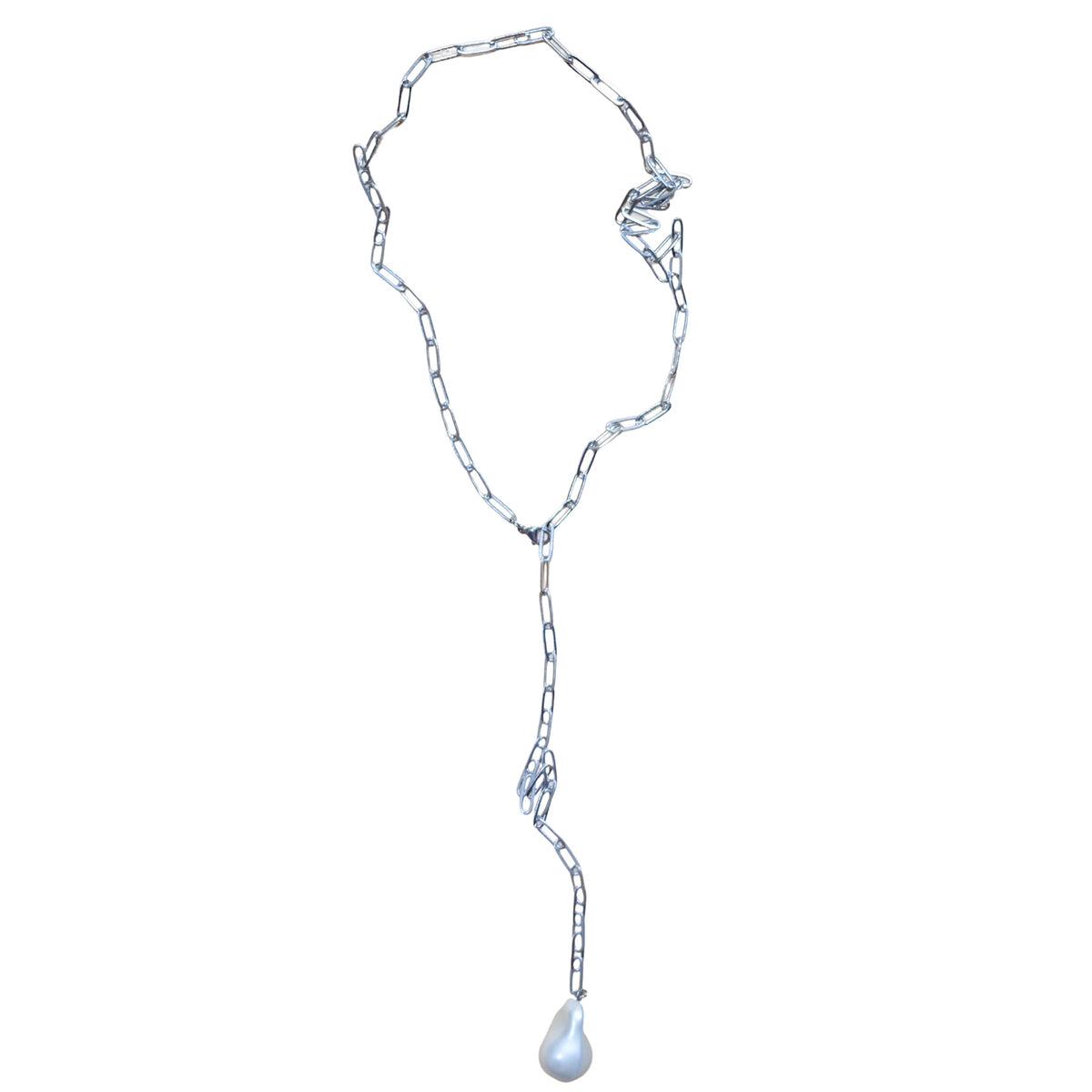 Silver Tear necklace