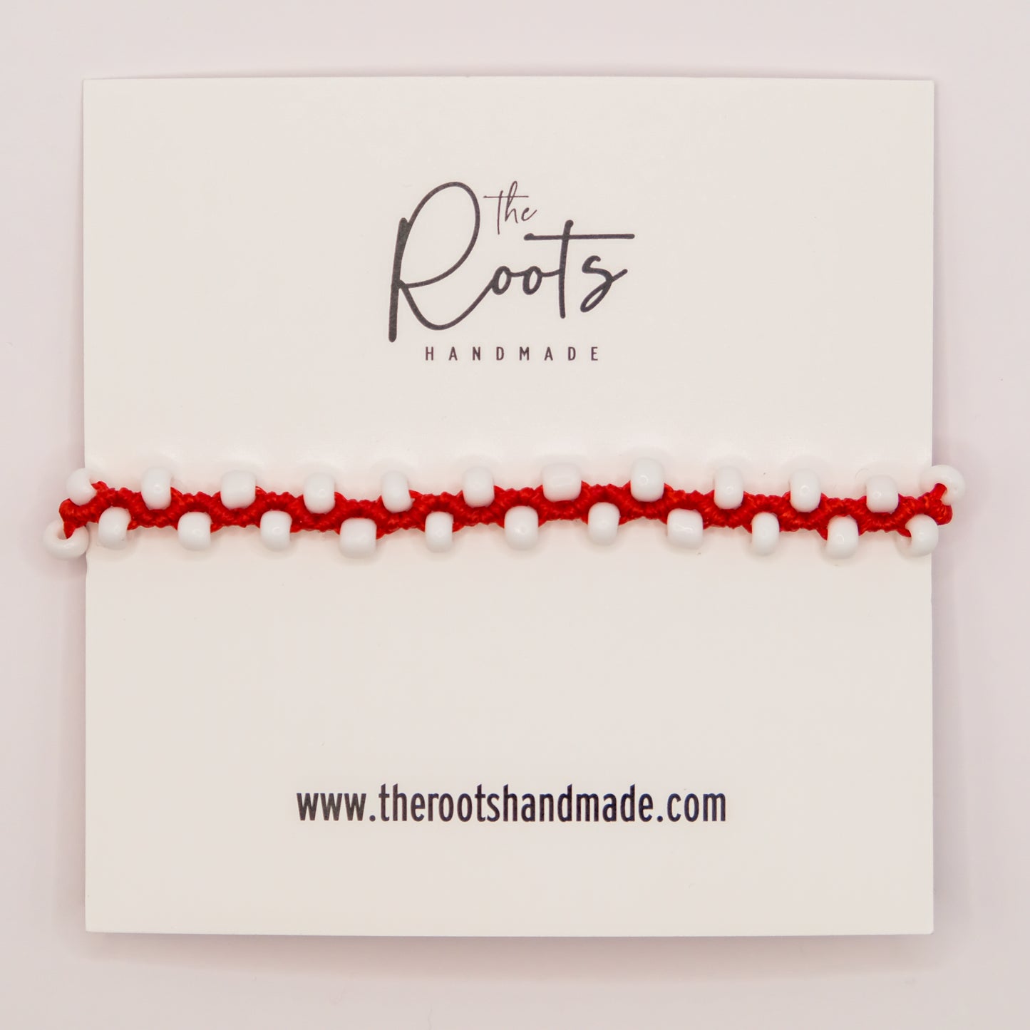 Beaded macrame March bracelet