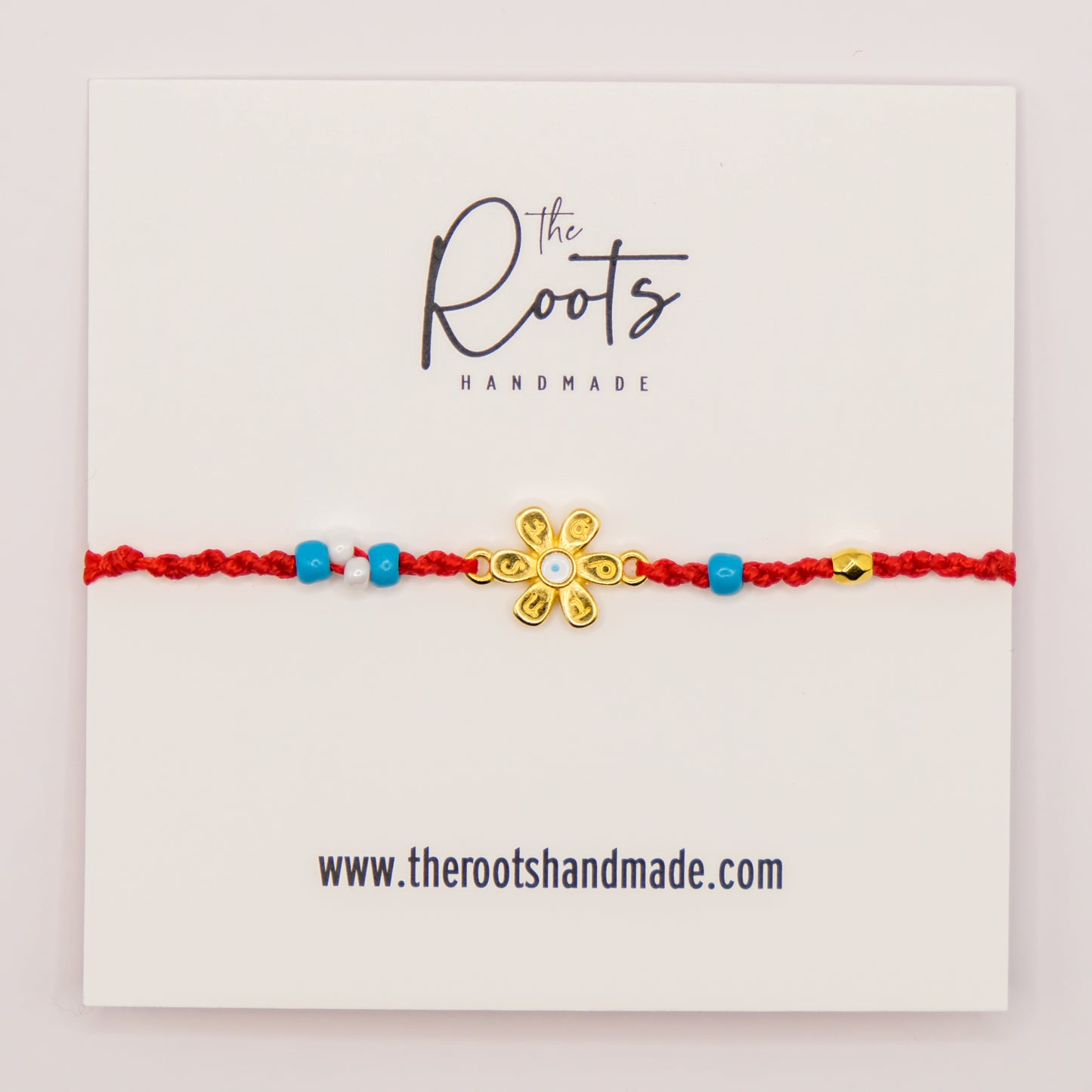 Macrame flower March bracelet