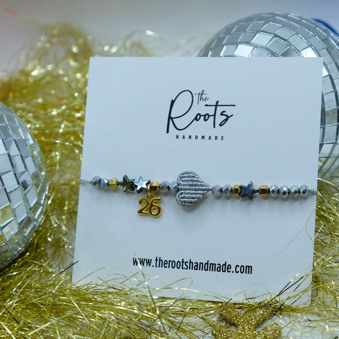 Heart charm bracelet - silver