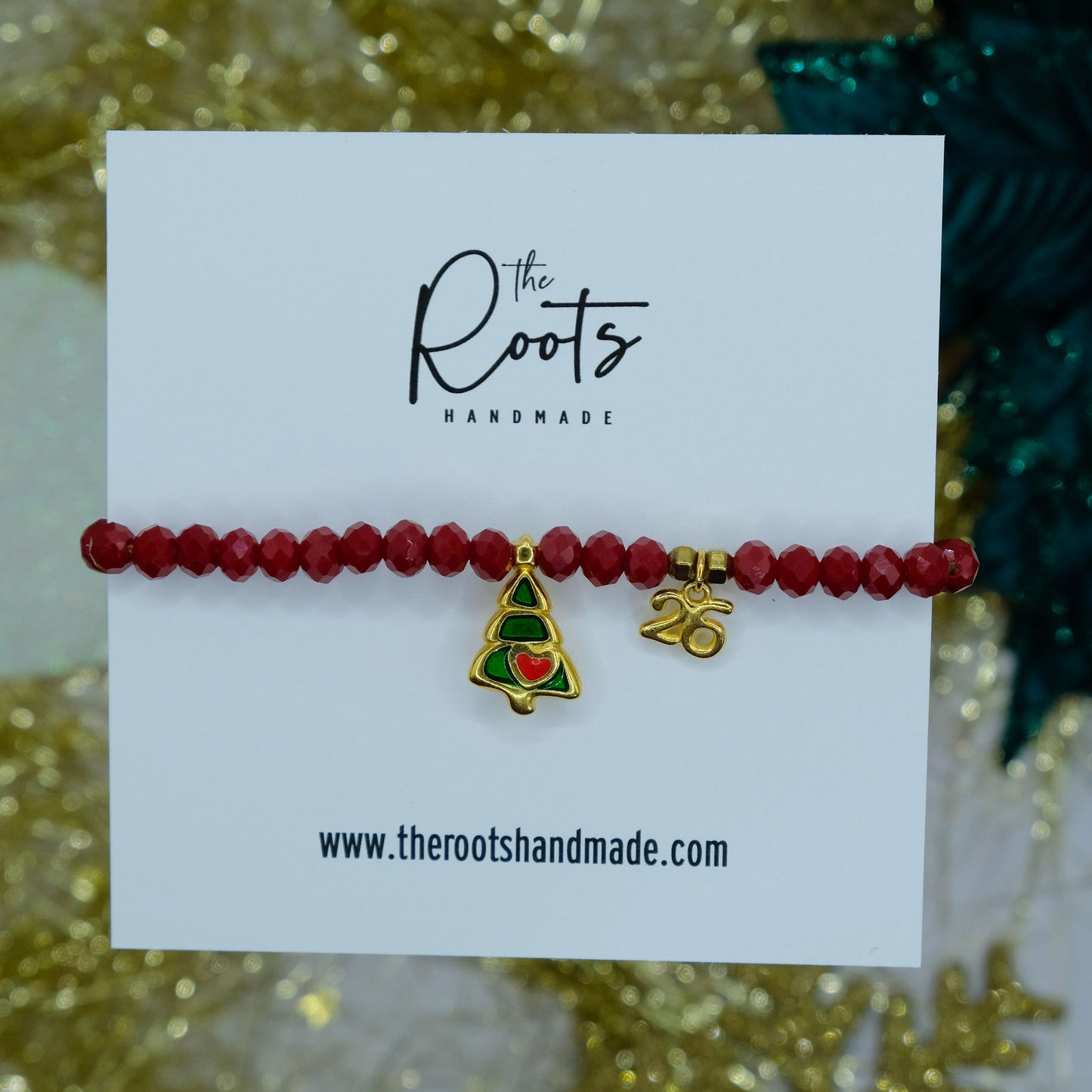 Christmas tree charm bracelet