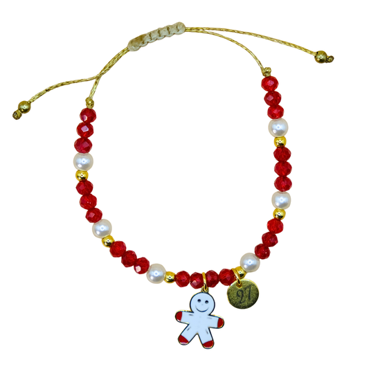 Gingerbread joy charm bracelet