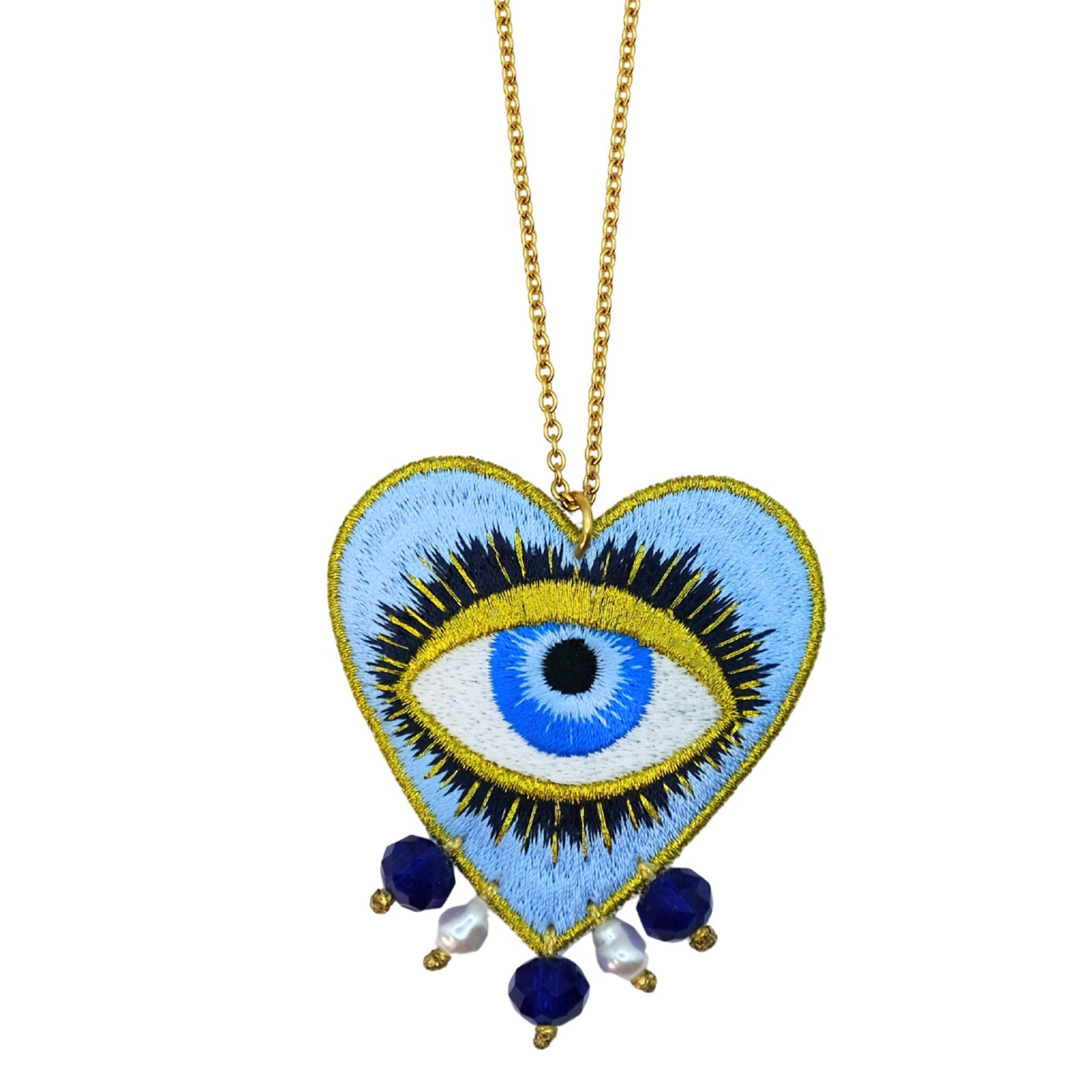 Evil Eye Heart Necklace