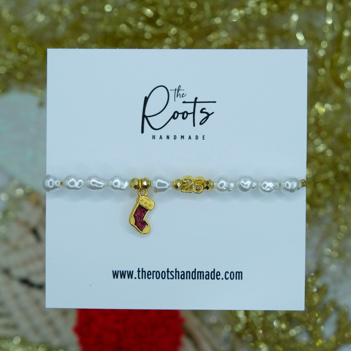 Santa's boot charm bracelet