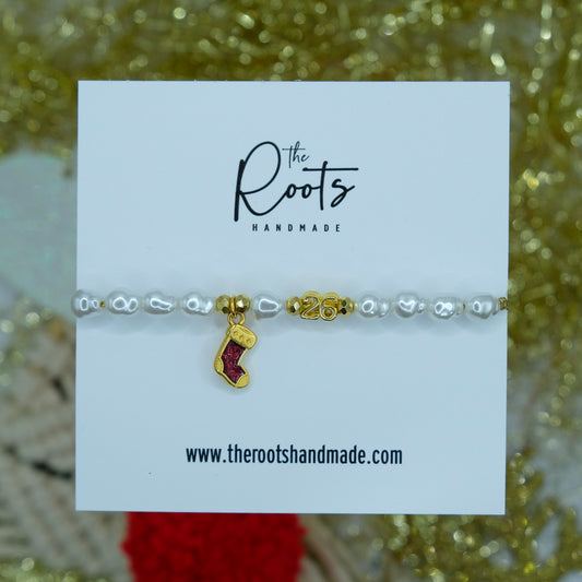 Santa's boot charm bracelet