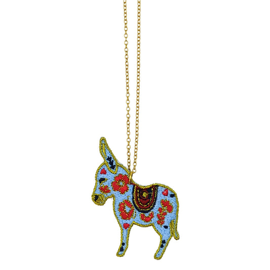 Embroidery Donkey Necklace