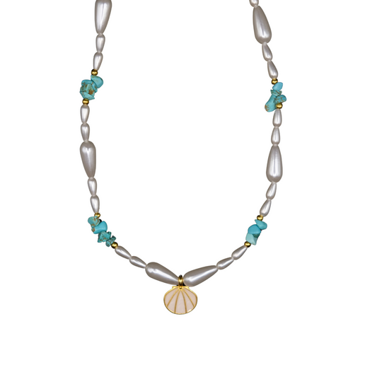 Coral beige necklace