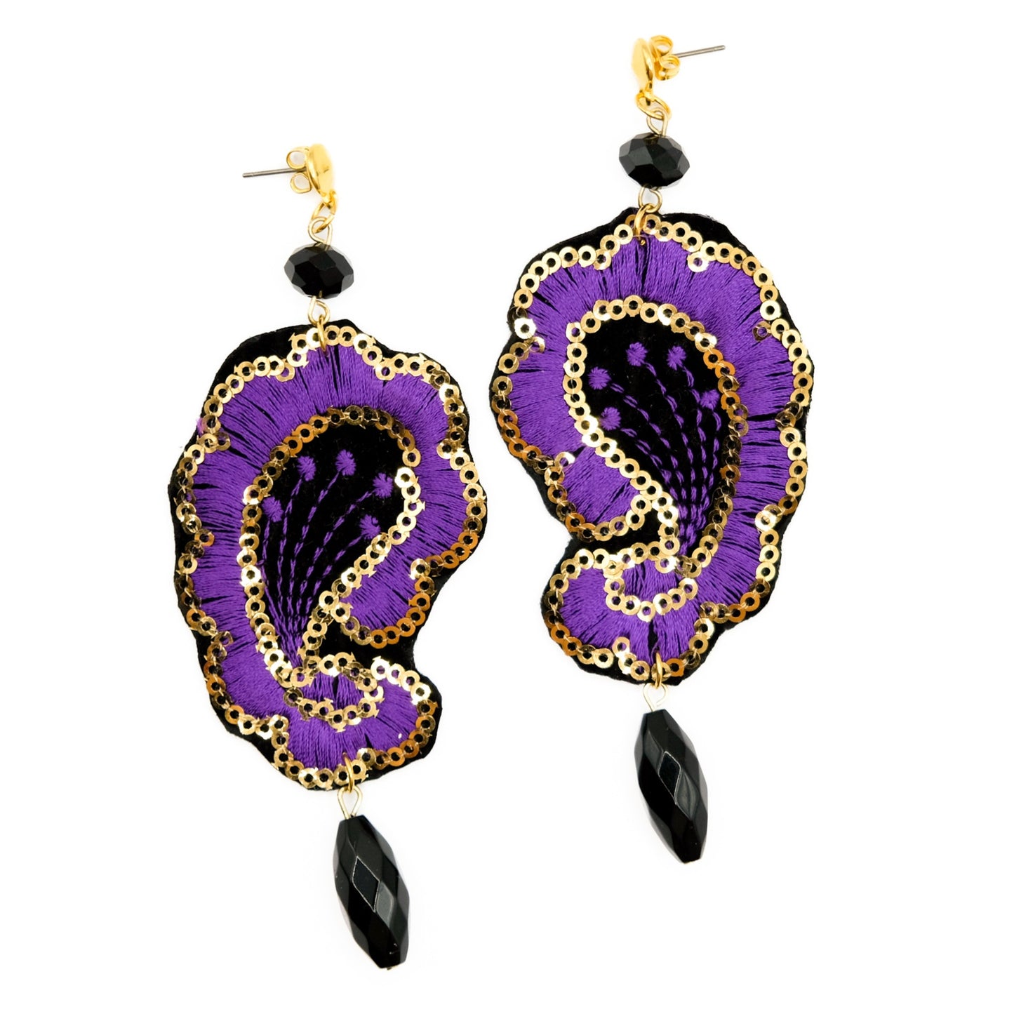 Purple rain earrings