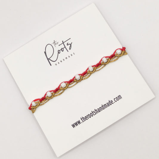 Gold lace march bracelet