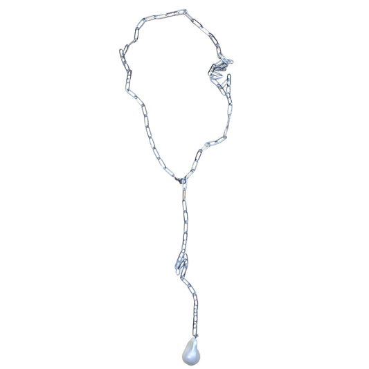 Silver Tear necklace