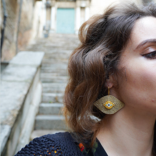 Evil eye earrings