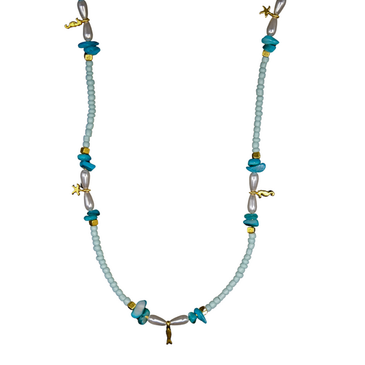 Beachy blue necklace